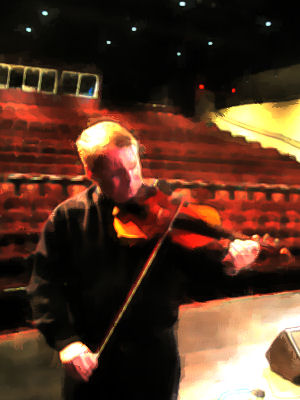 Tony with Violin in Theater